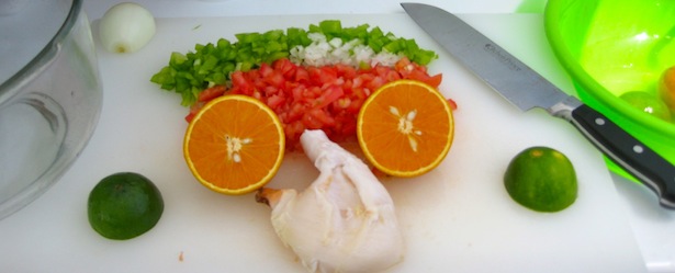Fresh ingredients for Conch Ceviche in Turks and Caicos
